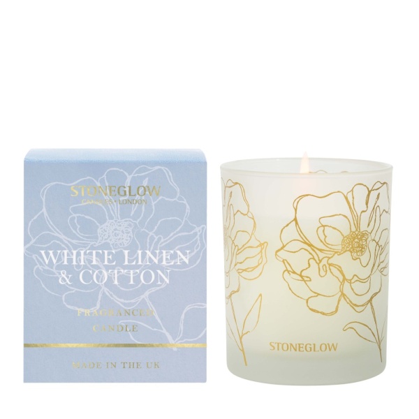 Day Flower New - Candle White Linen & Cotton
