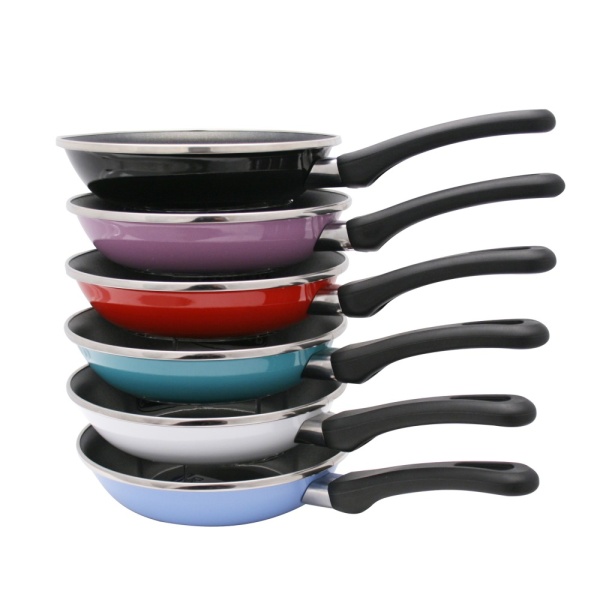 Judge Essentials Enamel, 20cm Funky Frying Pans, Non-Stick, Assorted Colours