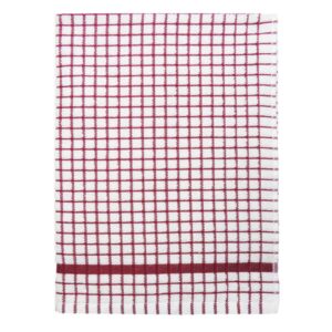 Poli-dri cotton tea towel Burgundy 