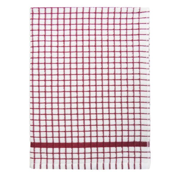 Poli-dri cotton tea towel Burgundy