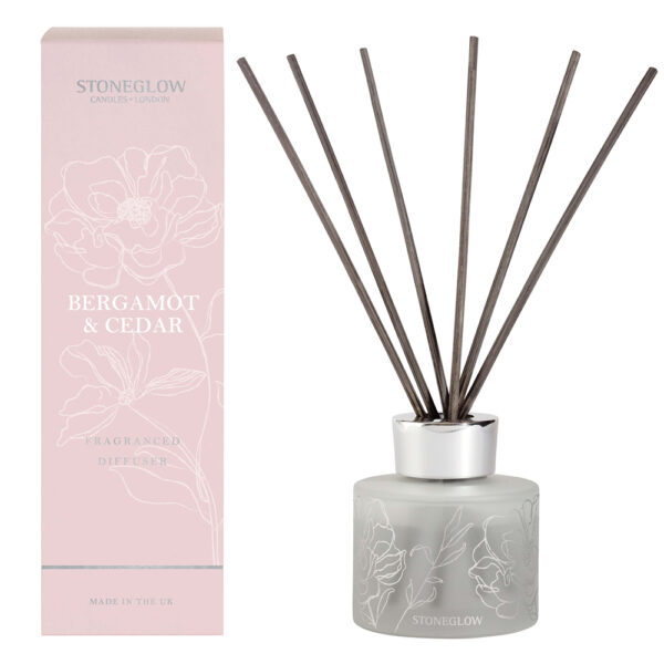 Stoneglow Day Flower - Bergamot & Cedar - Reed Diffuser (Pink)
