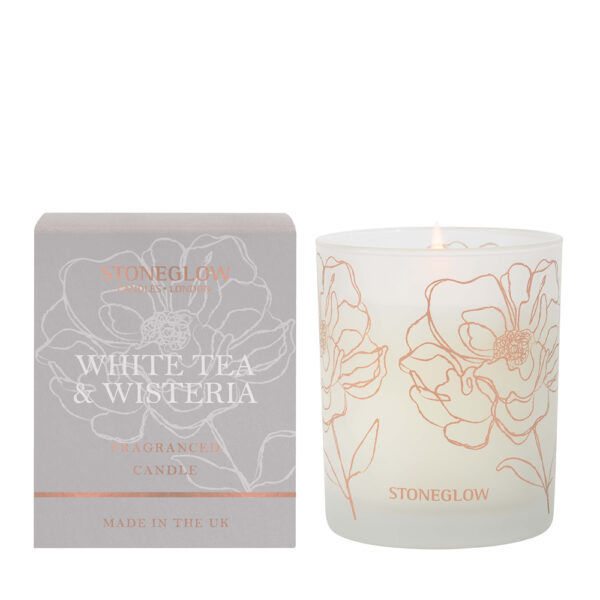 Stoneglow Day Flower - White Tea & Wisteria - Tumbler (Light Grey)