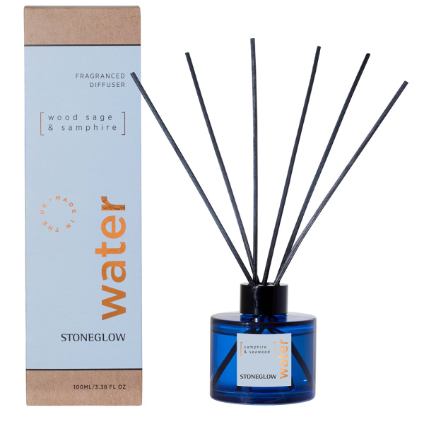 Stoneglow Elements New - Water - Wood Sage & Samphire - Reed Diffuser 100ML