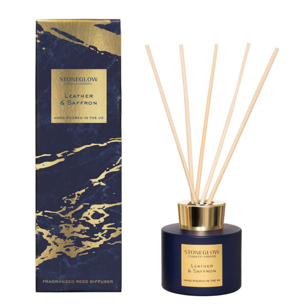 Stoneglow Luna - Leather & Saffron - Reed Diffuser