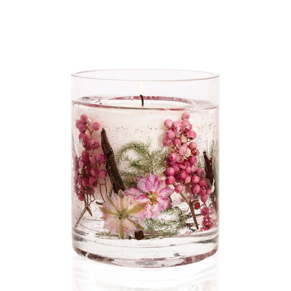 Stoneglow Nature's Gift - Pink Pepper Flowers - Natural Wax Gel Candle