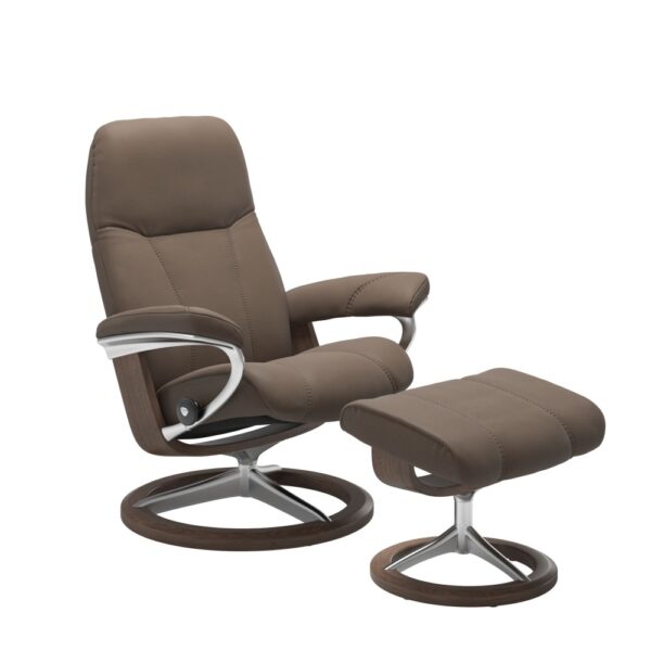 Stressless® Consul Signature Batick Mole | Walnut