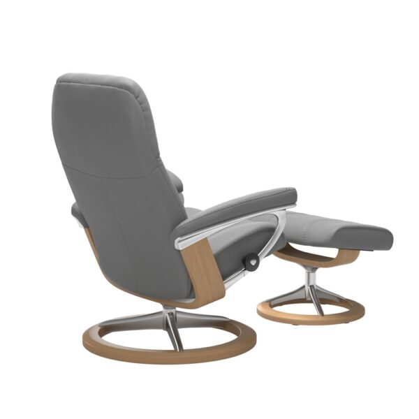 Stressless® Consul Signature Batick Wild Dove | Oak