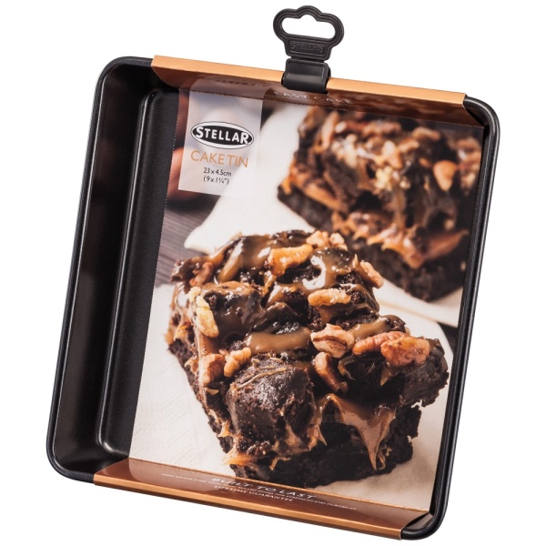 Stellar Bakeware, 9"/23cm Square Cake Tin, Non-Stick