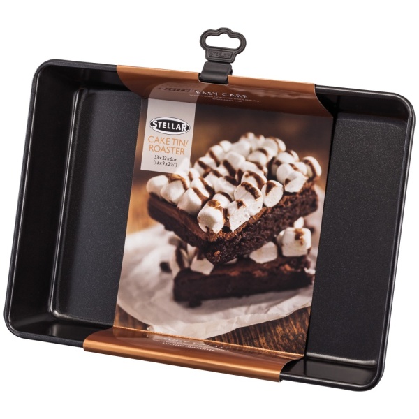 Stellar Bakeware, 33 x 23 x 6cm Cake Tin/Roasting Tray, Non-Stick