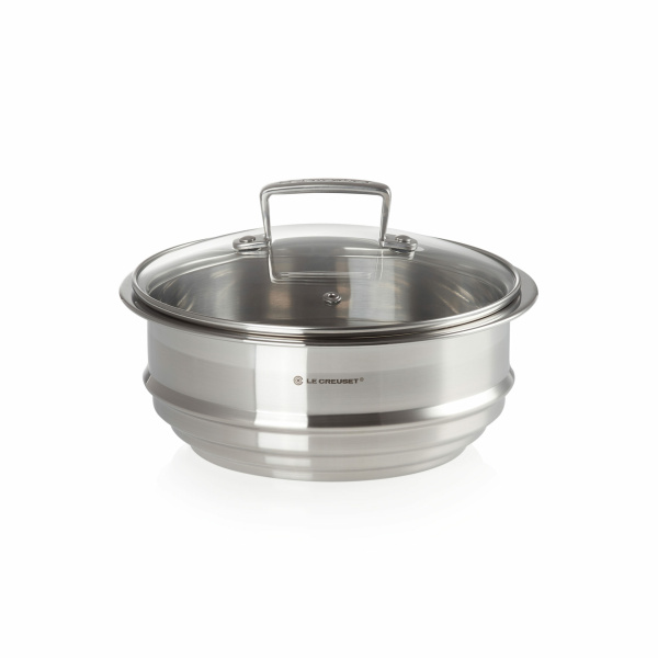 Le Creuset 3-Ply Stainless Steel Multi Steamer with Glass Lid