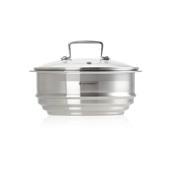 Le Creuset 3-Ply Stainless Steel Multi Steamer with Glass Lid