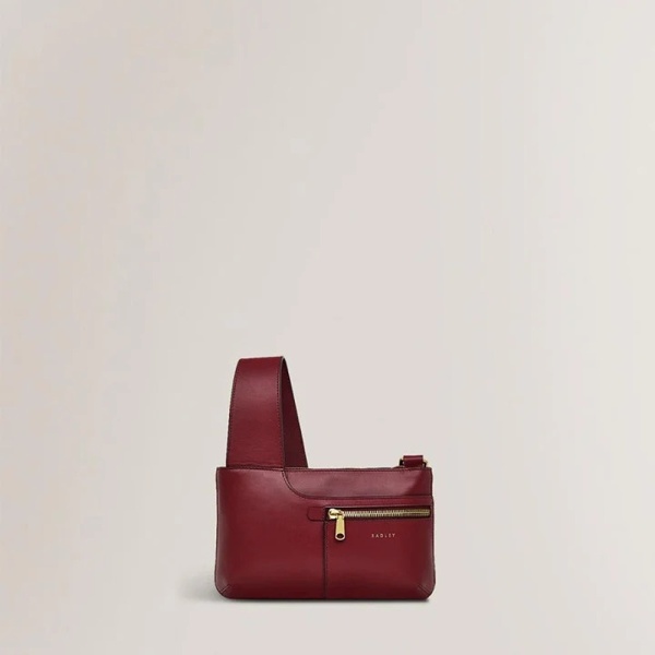 Radley Pockets Icon Small Zip-Top Cross Body Cranberry