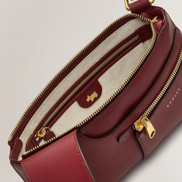 Radley Pockets Icon Small Zip-Top Cross Body Cranberry