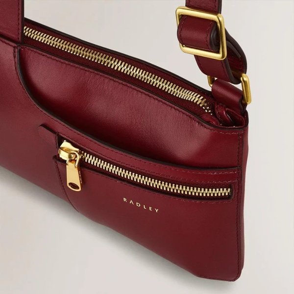 Radley Pockets Icon Small Zip-Top Cross Body Cranberry