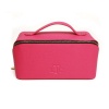 Alice Wheeler Train Case - Hot Pink and Black