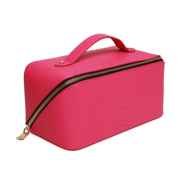 Alice Wheeler Train Case - Hot Pink and Black