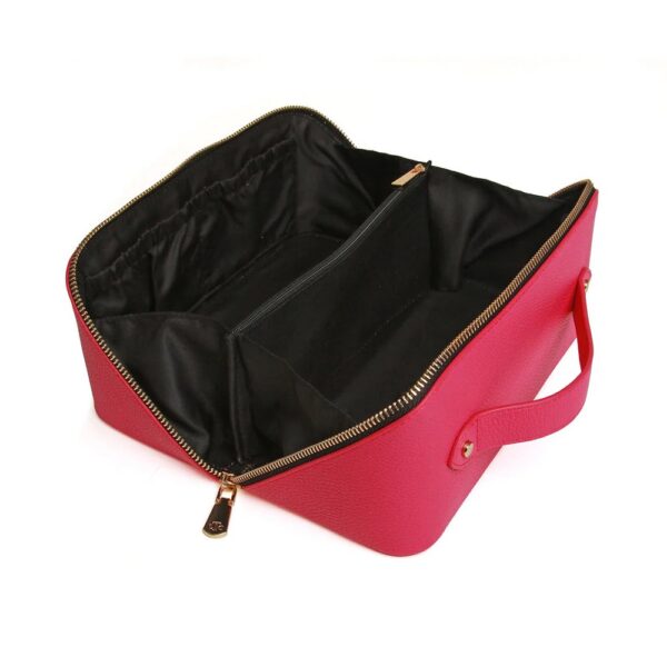 Alice Wheeler Train Case - Hot Pink and Black