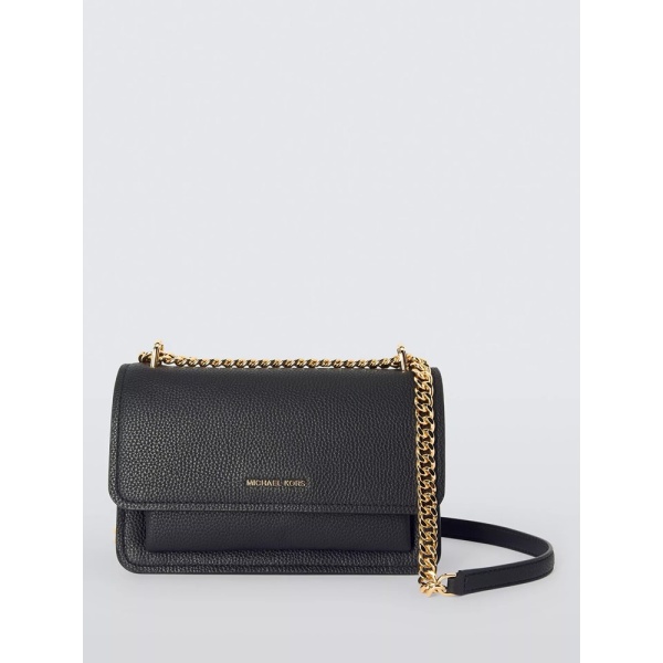 Michael Kors Claire Leather Large Shoulder Bag, Black