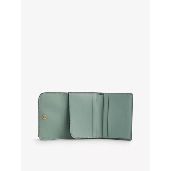 Coach Essential Leather Card Holder Sage