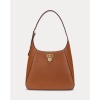 Ralph Lauren Leather Large Tanner Shoulder Bag Tan
