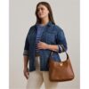 Ralph Lauren Leather Large Tanner Shoulder Bag Tan