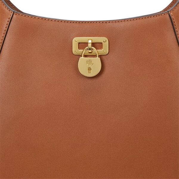 Ralph Lauren Leather Large Tanner Shoulder Bag Tan