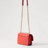 Michael Kors Claire Small Leather Crossbody Bag in Burnt Sienna