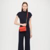Michael Kors Claire Small Leather Crossbody Bag in Burnt Sienna