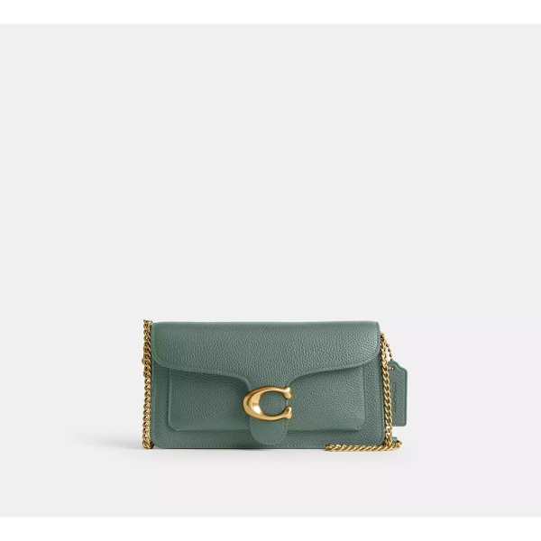Coach Tabby Chain Clutch Sage