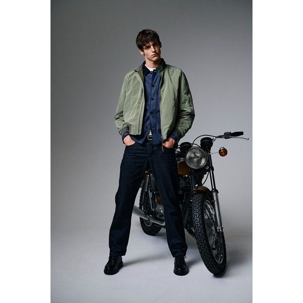 SS26 B.Intl Authentics - B.Intl Fenton Casual Jacket MCA0113OL51, B.Intl Piligan Herringbone Denim Overshirt MOS0472BL91 (2)